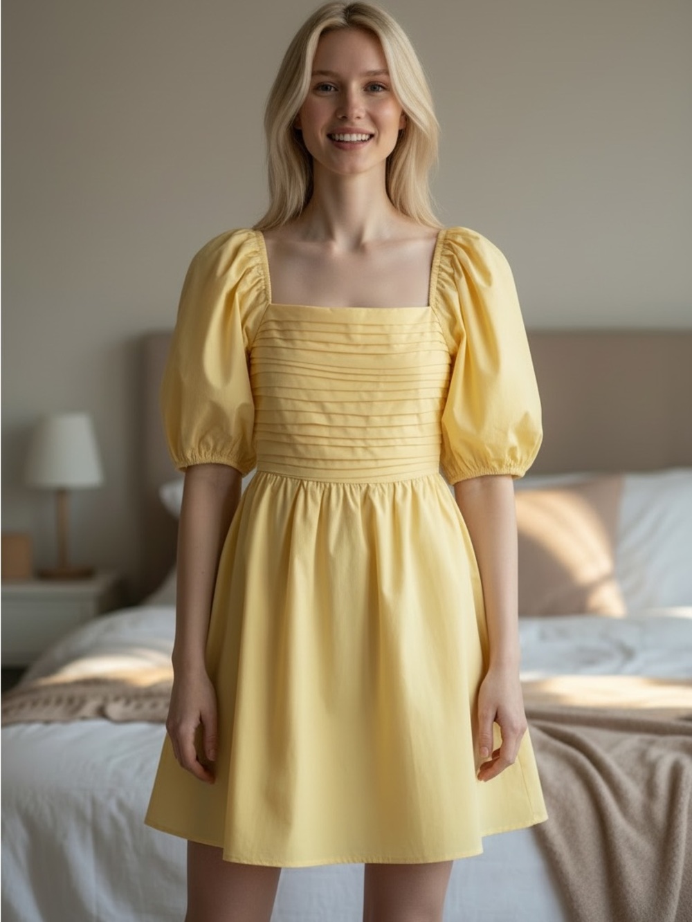 Blu Pepper ☀️ Sunshine Mini Pleated Bodice Dress SZ M